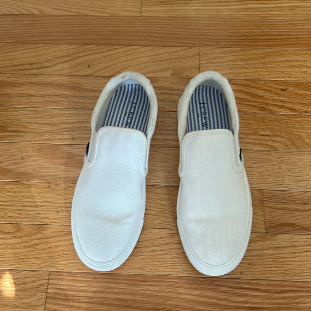 White canvas sneakers